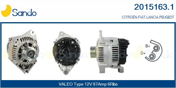 Alternatore SANDO 2015163.1