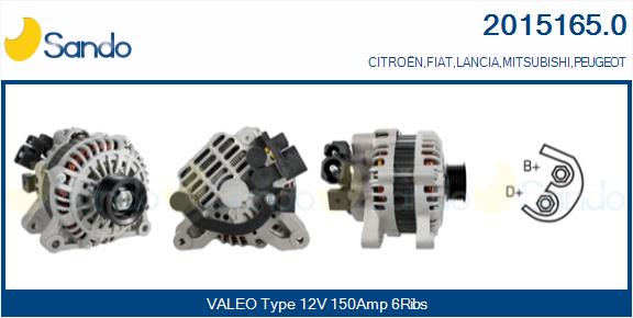 Alternatore SANDO 2015165.0