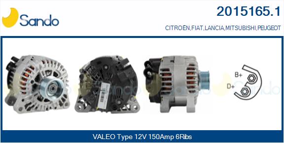 Alternatore SANDO 2015165.1