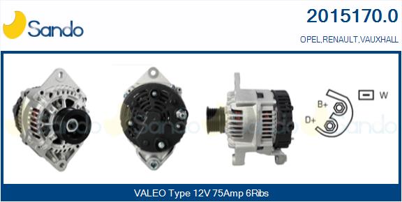 Alternatore SANDO 2015170.0