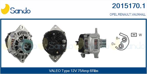 Alternatore SANDO 2015170.1