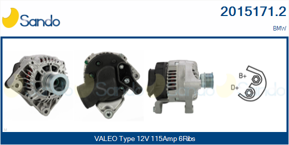 Alternatore SANDO 2015171.2