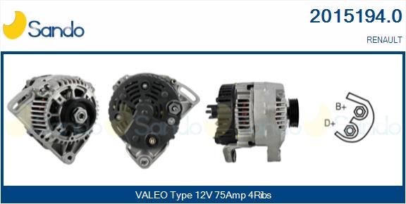 Alternatore SANDO 2015194.0