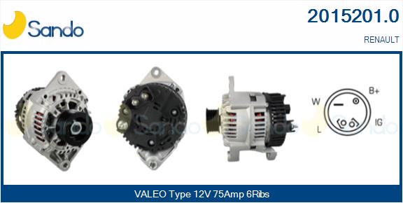 Alternatore SANDO 2015201.0