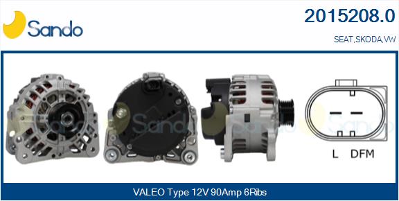 Alternatore SANDO 2015208.0