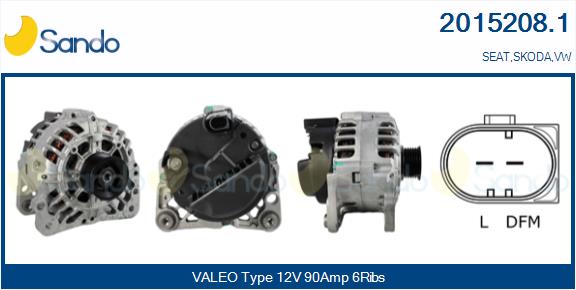 Alternatore SANDO 2015208.1