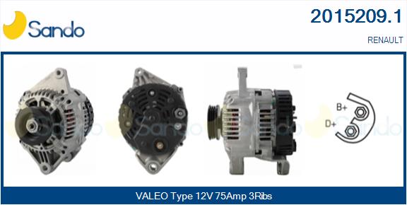 Alternatore SANDO 2015209.1
