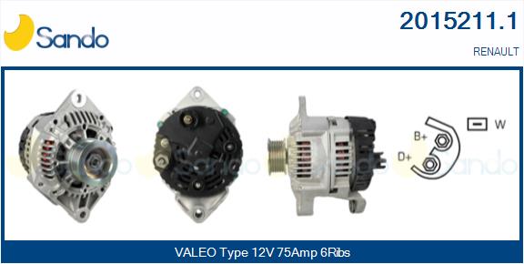Alternatore SANDO 2015211.1