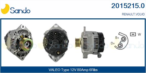Alternatore SANDO 2015215.0