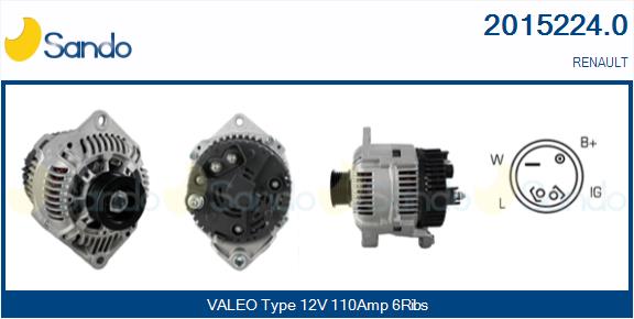 Alternatore SANDO 2015224.0