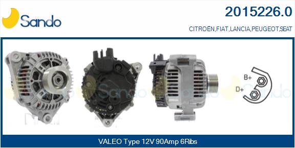 Alternatore SANDO 2015226.0
