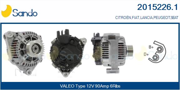 Alternatore SANDO 2015226.1