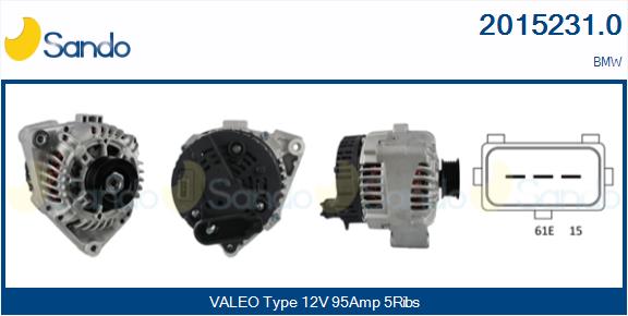 Alternatore SANDO 2015231.0