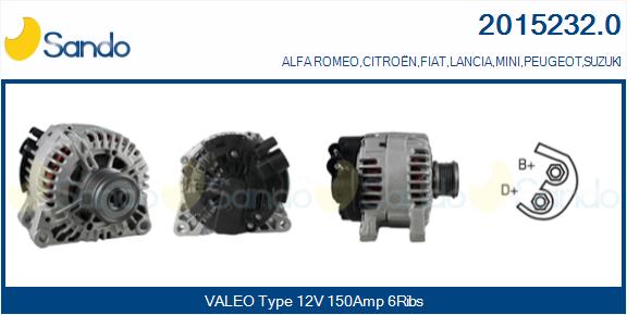 Alternatore SANDO 2015232.0
