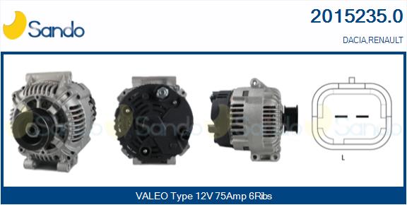 Alternatore SANDO 2015235.0