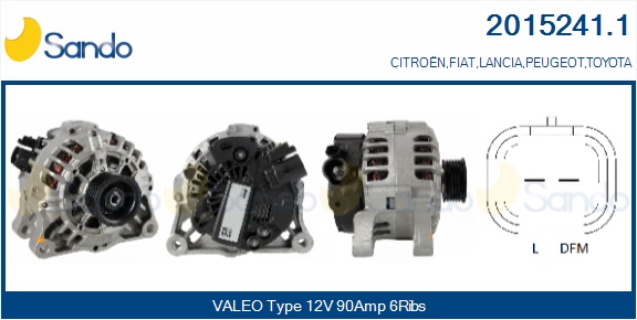  ALTERNATORE (ORIGINALE ) PEUGEOT 206 1.1 02-