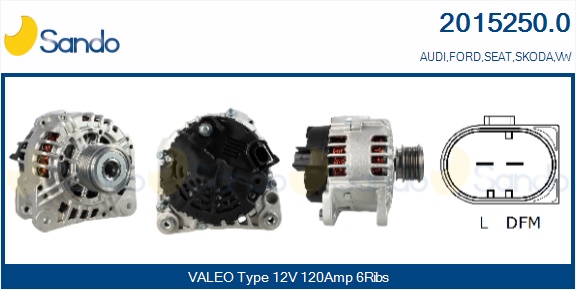  ALTERNATORE (ADATTABILE) AUDI A3 1.9 TDI -03
