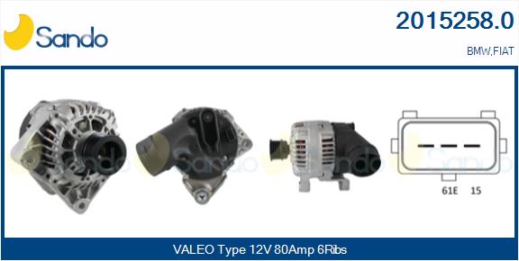 Alternatore SANDO 2015258.0