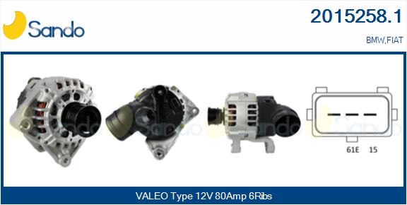 Alternatore SANDO 2015258.1
