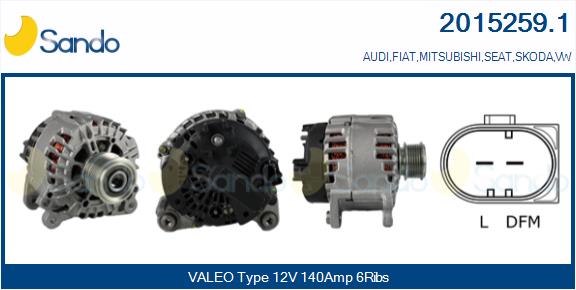 Alternatore SANDO 2015259.1