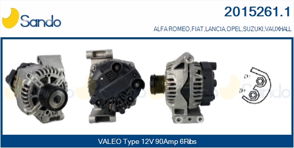 SANDO ALT.RE(ORIGINALE ) FIAT G.PUNTO 1.3DMJ 05-