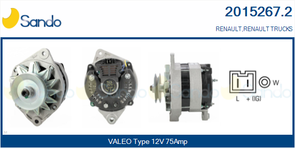 Alternatore SANDO 2015267.2