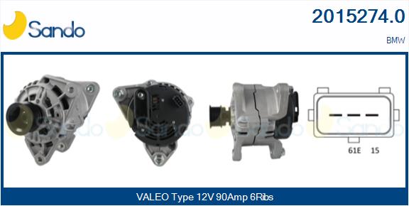 Alternatore SANDO 2015274.0