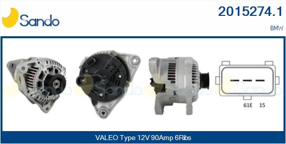 Alternatore SANDO 2015274.1