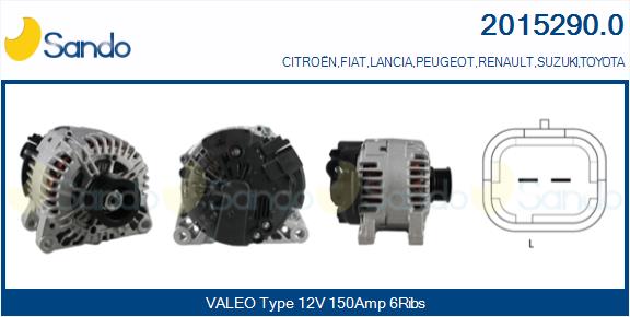  ALTERNATORE (ADATTABILE) CITROEN C2 1.4HDI 02-