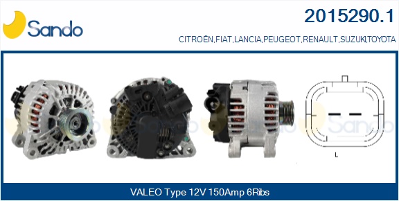  ALTERNATORE (ORIGINALE ) CITROEN C2 1.4HDI 03-
