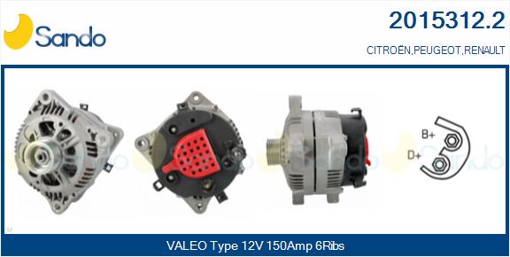 Alternatore SANDO 2015312.2
