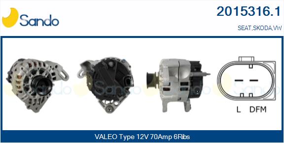Alternatore SANDO 2015316.1