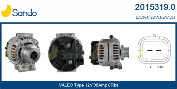 Alternatore SANDO 2015319.0