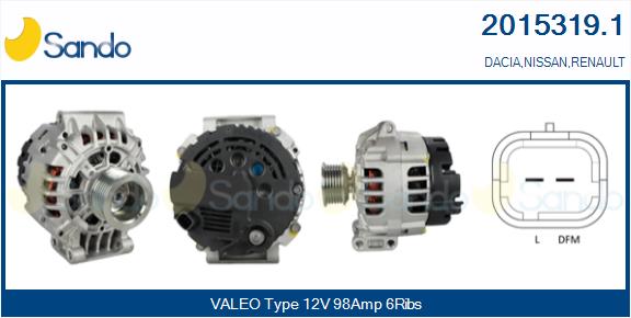 Alternatore SANDO 2015319.1
