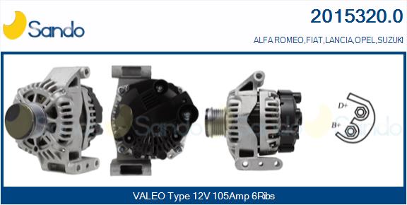 Alternatore SANDO 2015320.0