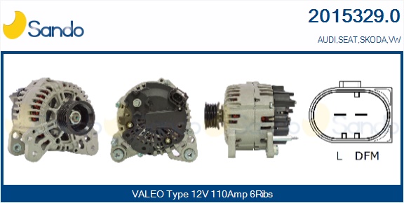  ALTERNATORE (ADATTABILE) AUDI A3 2.0 TDI -12