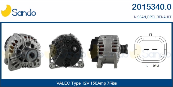  ALTERNATORE (ADATTABILE) RENAULT ESPACE 2.0 DCI 06-