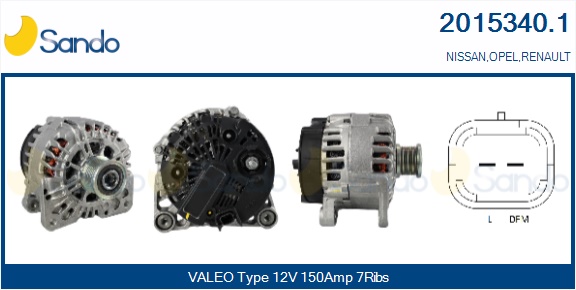  ALTERNATORE (ORIGINALE ) RENAULT LAGUNA 2.0DCI 06-