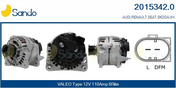 Alternatore SANDO 2015342.0