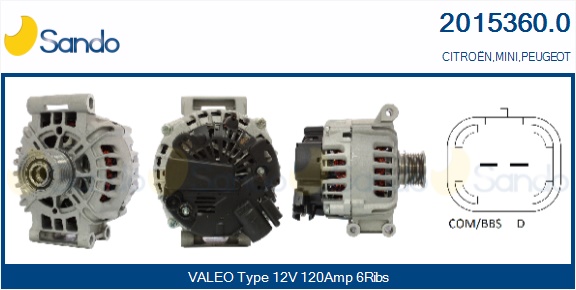 ALTERNATORE (ADATTABILE) CITROEN DS3 1.4 -15