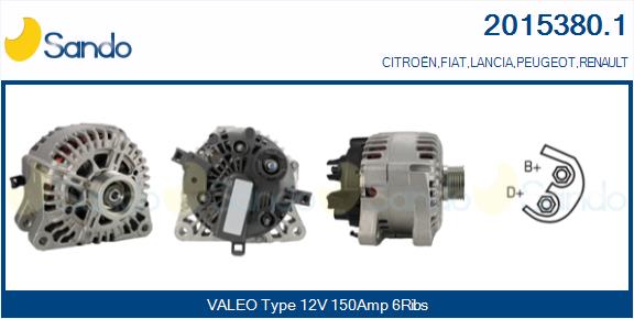 Alternatore SANDO 2015380.1