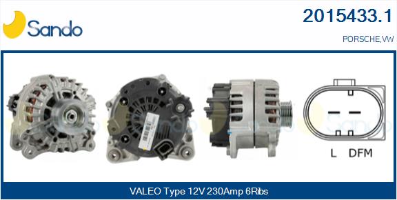 Alternatore SANDO 2015433.1