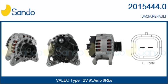  ALTERNATORE (ADATTABILE) DACIA SANDERO 1.4 MPI LPG