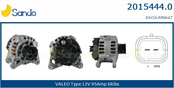  ALTERNATORE (ADATTABILE) DACIA SANDERO 1.4 MPI LPG