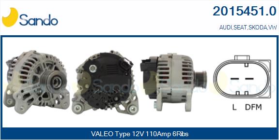 Alternatore SANDO 2015451.0