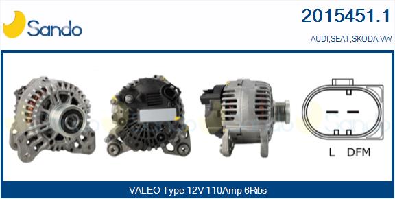 Alternatore SANDO 2015451.1