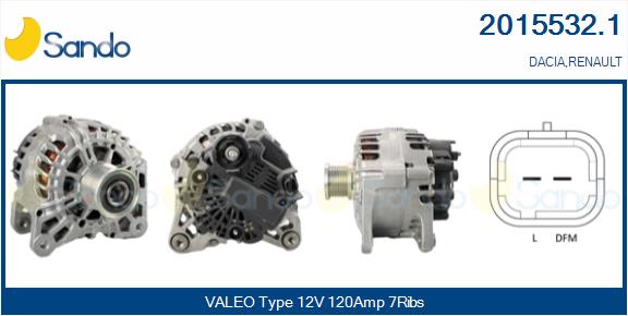 Alternatore SANDO 2015532.1