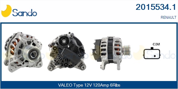  ALTERNATORE (ORIGINALE) RENAULT CLIO 1.5DCI 12-