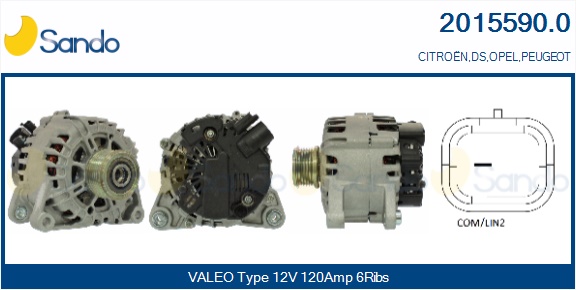 SANDO ALT.RE(ADATTABILE) CITROEN C1 1.2 14-