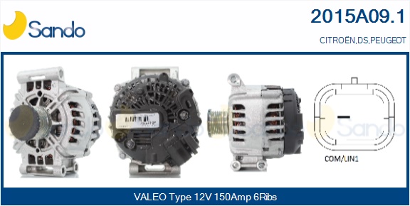Alternatore SANDO 2015A09.1